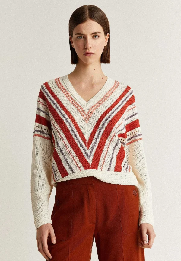 Outlet Scalpers Jersey Crochet Rayas