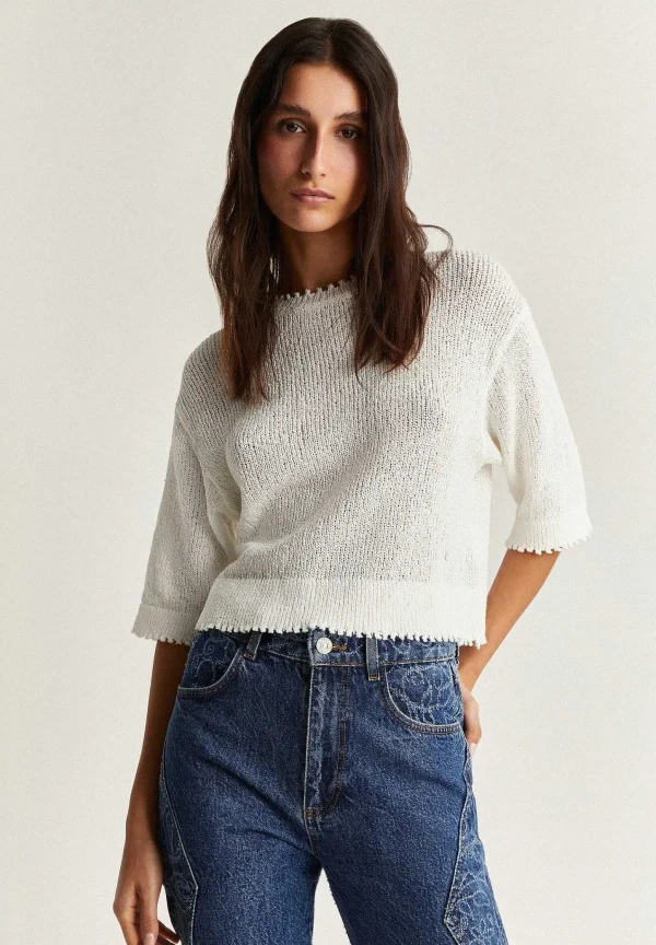 Cheap Scalpers Jersey Cropped Detalle Acabado