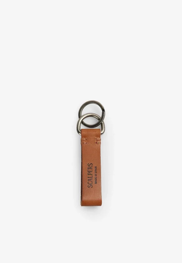 Discount Scalpers Llavero Piel Doble Hebilla