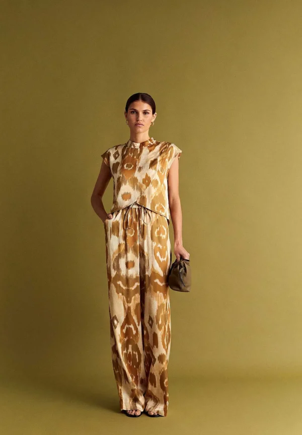 Discount Scalpers Pantalon Fluido Animal Print