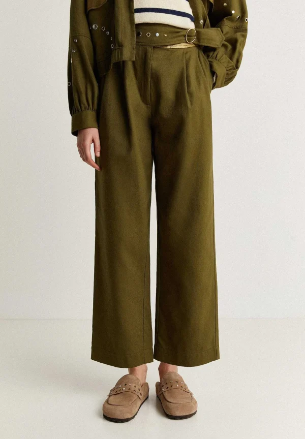 Online Scalpers Pantalon Pinzas Detalles Tachuelas