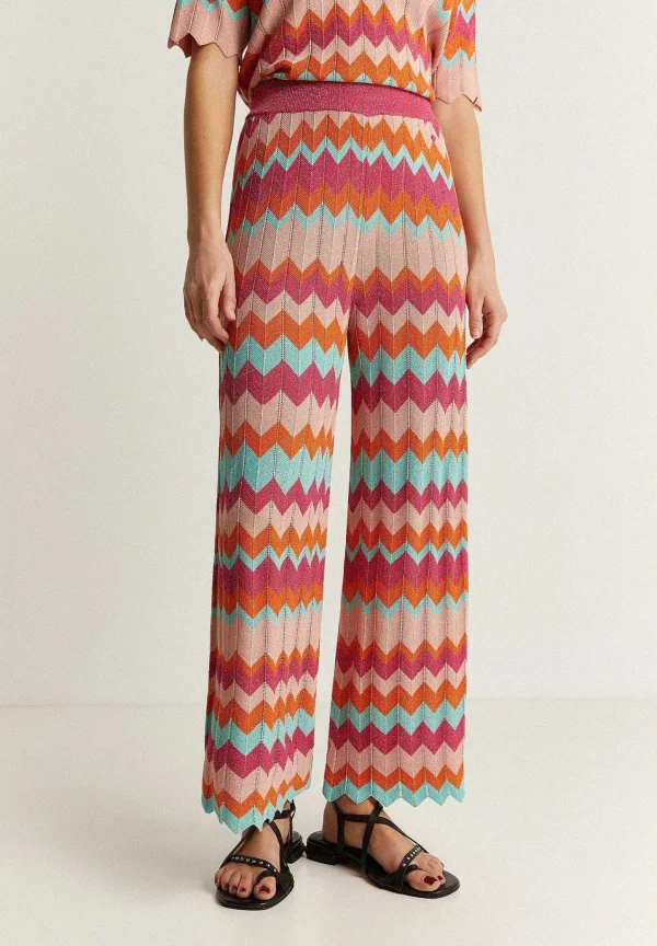 Fashion Scalpers Pantalon Punto Zigzag Lurex