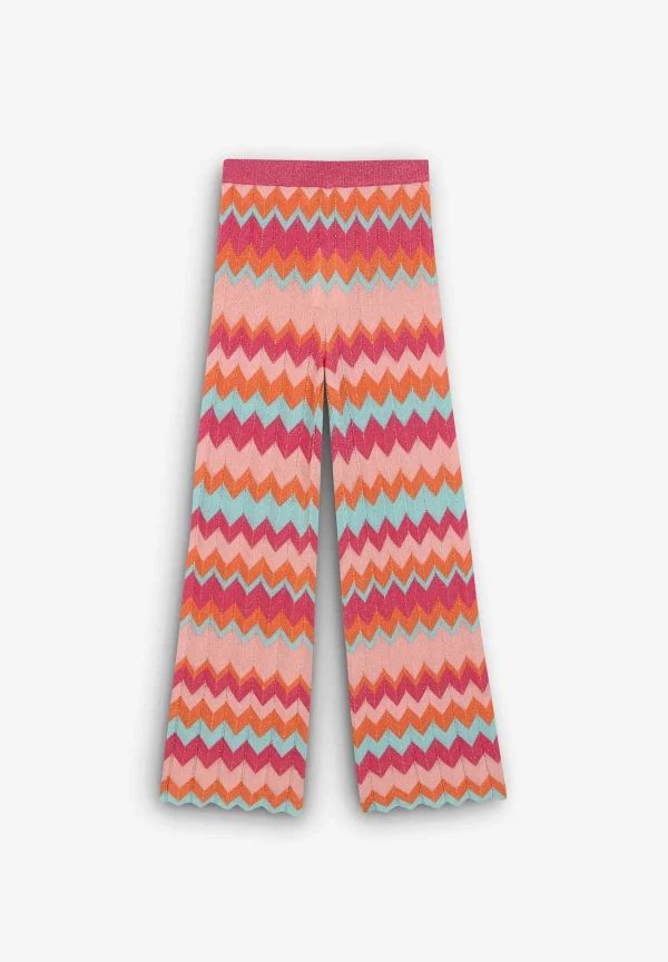 Fashion Scalpers Pantalon Punto Zigzag Lurex