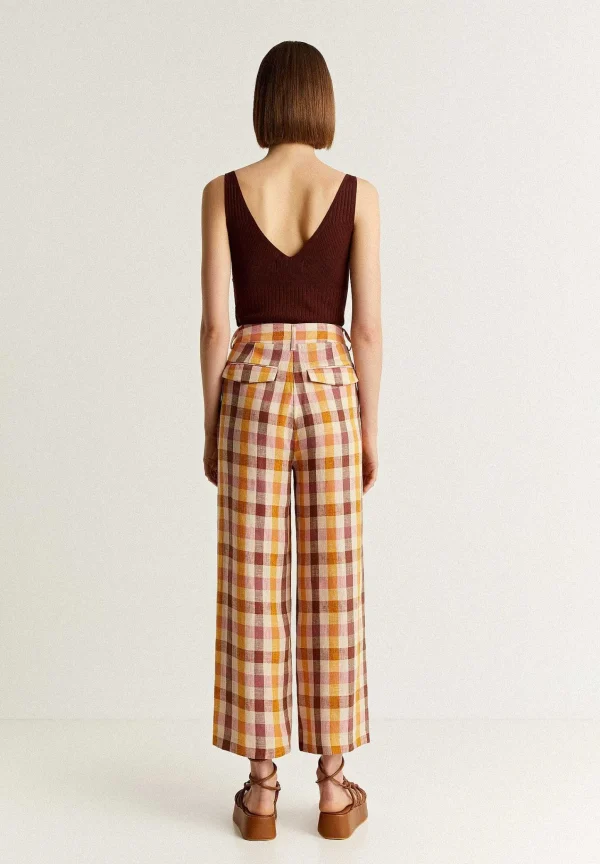 Fashion Scalpers Pantalon Vichy Lino Cuadros