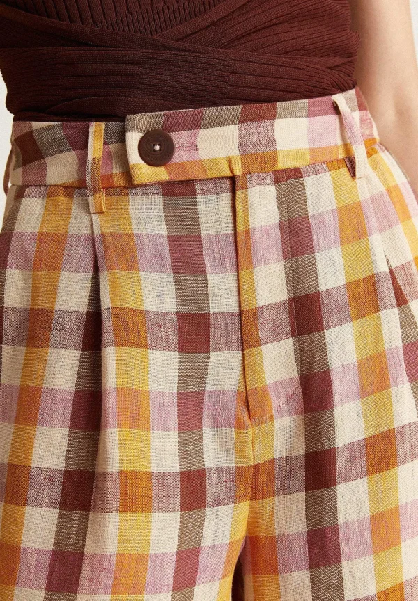 Fashion Scalpers Pantalon Vichy Lino Cuadros