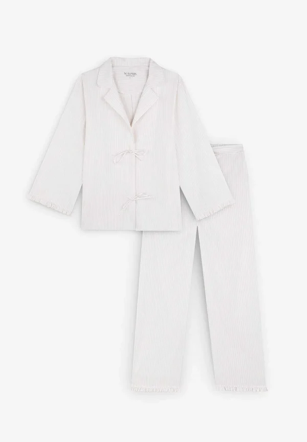 Store Scalpers Pijama Rayas Detalle Lazos