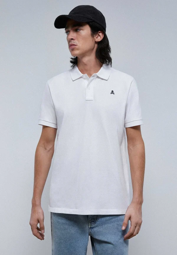 Clearance Scalpers Polo Basico Calavera Contraste