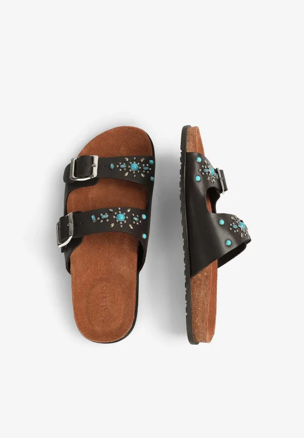 Sale Scalpers Sandalias Piel Hebilla Tachas