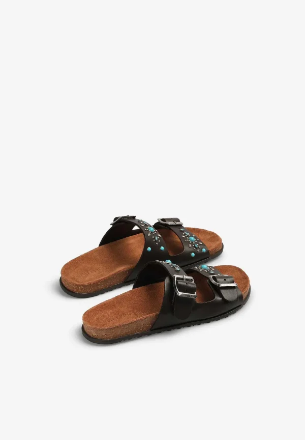 Sale Scalpers Sandalias Piel Hebilla Tachas