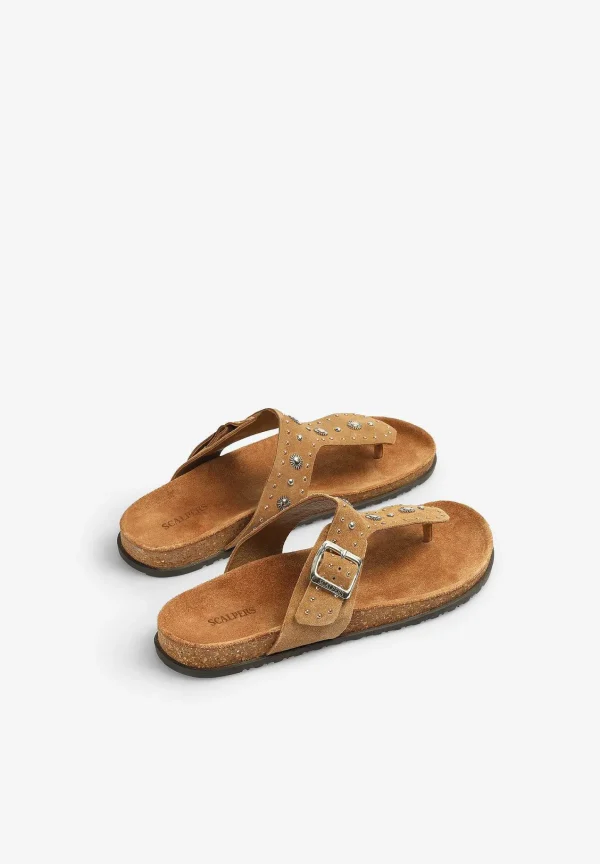 Discount Scalpers Sandalias Planas Ante Tachuelas