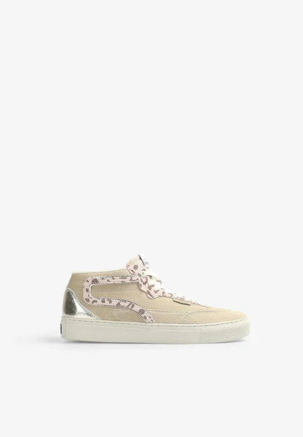 New Scalpers Sneakers Animal Print Detalle Metalizado