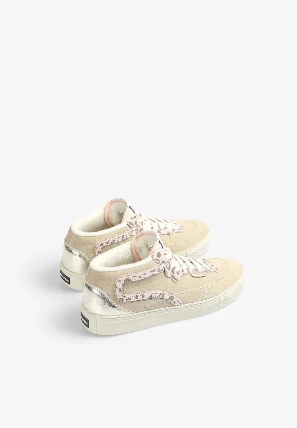 New Scalpers Sneakers Animal Print Detalle Metalizado