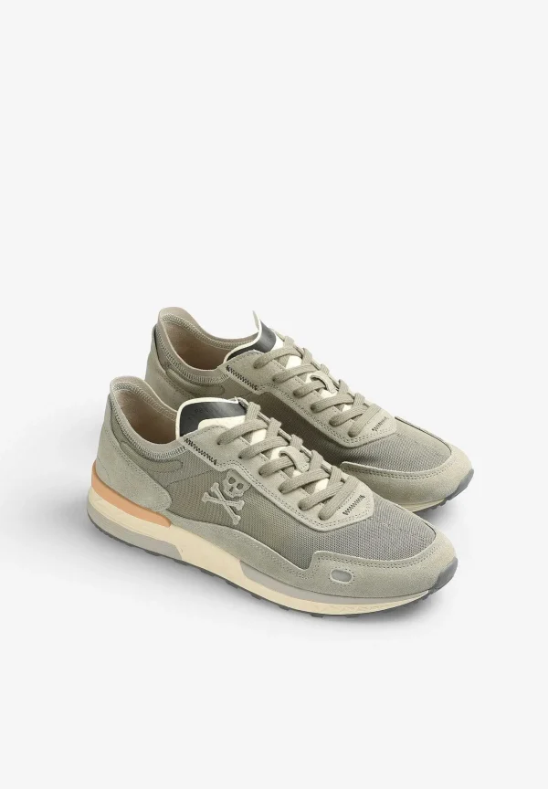 Clearance Scalpers Sneakers Calavera Detalles Ante
