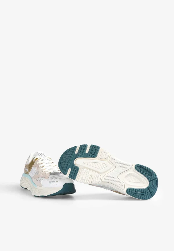 New Scalpers Sneakers Rayas Detalle Metalizado