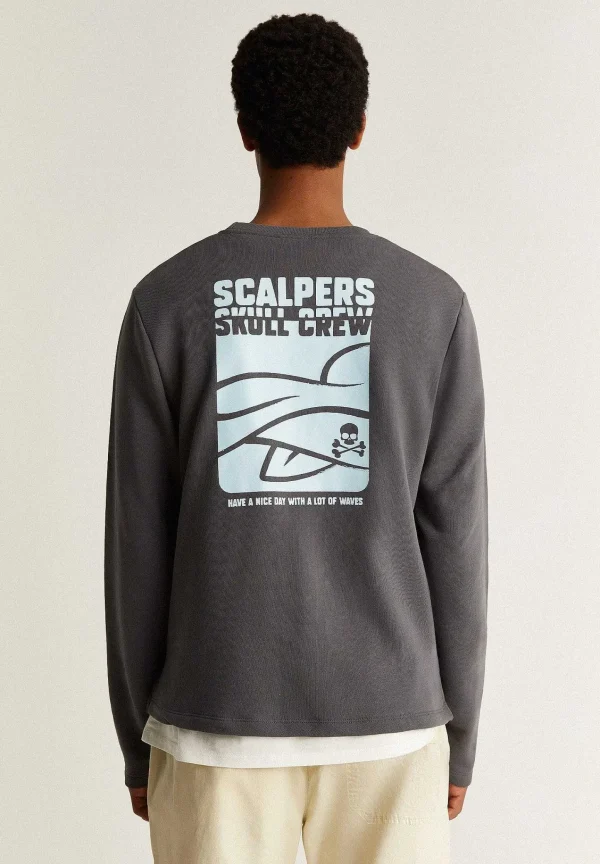 Best Sale Scalpers Sudadera Detalle Bolsillo Terry