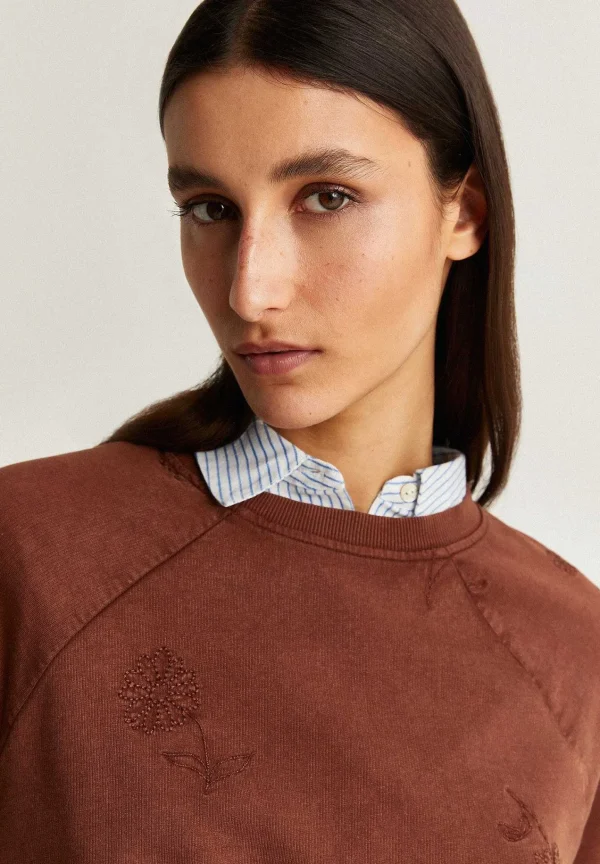 Cheap Scalpers Sudadera Detalle Pespuntes Flores