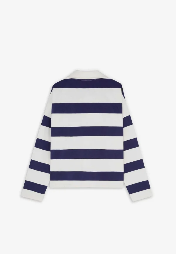 Clearance Scalpers Sudadera Polo Rayas Cordon Cuello