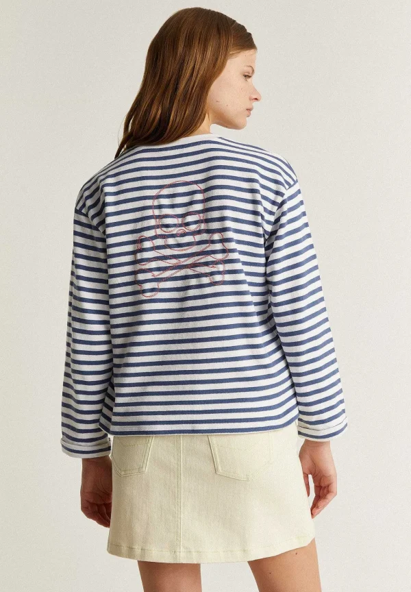 Outlet Scalpers Sudadera Rayas Calavera Contorno