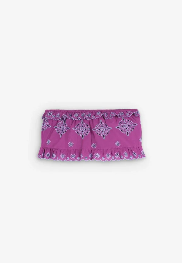 New Scalpers Top Cropped Bordado Ingles