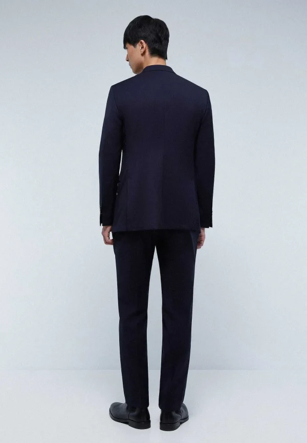 Outlet Scalpers Traje Azul Marino Estructura Bolsillos