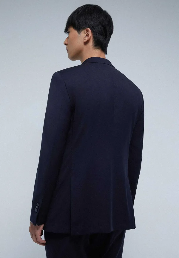 Outlet Scalpers Traje Azul Marino Estructura Bolsillos