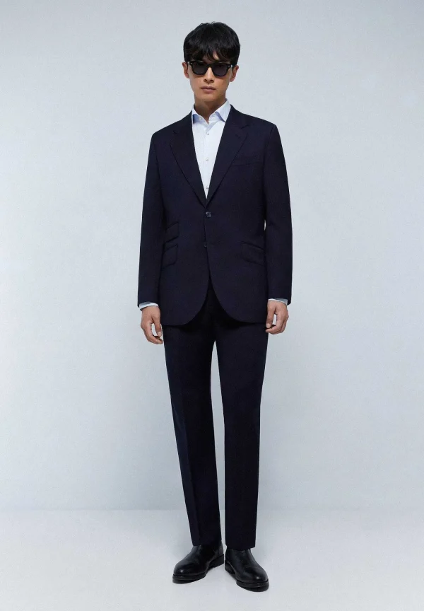 Sale Scalpers Traje Clasico Lana Azul Marino
