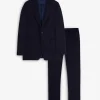Flash Sale Scalpers Traje Lana Azul Marino Rayas