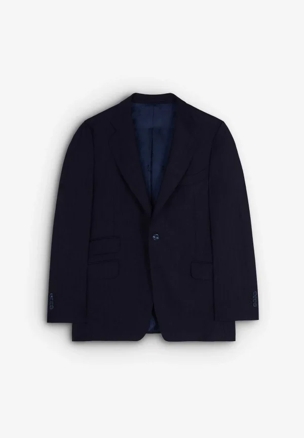 Flash Sale Scalpers Traje Lana Azul Marino Rayas