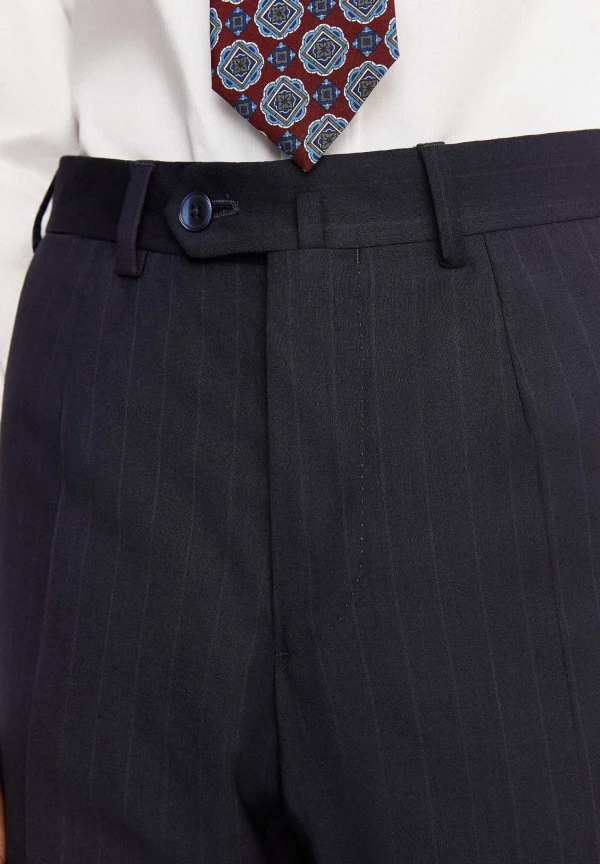 Flash Sale Scalpers Traje Lana Azul Marino Rayas