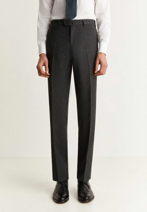 Online Scalpers Traje Lana Gris Clasico