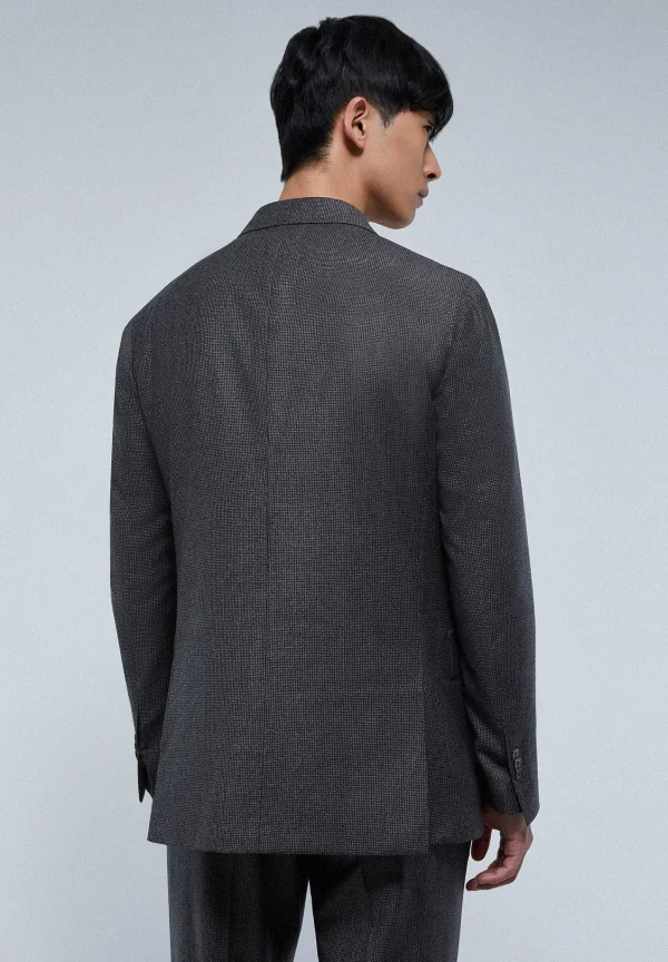 Fashion Scalpers Traje Premium Cuadros Punta De Lanza Gris