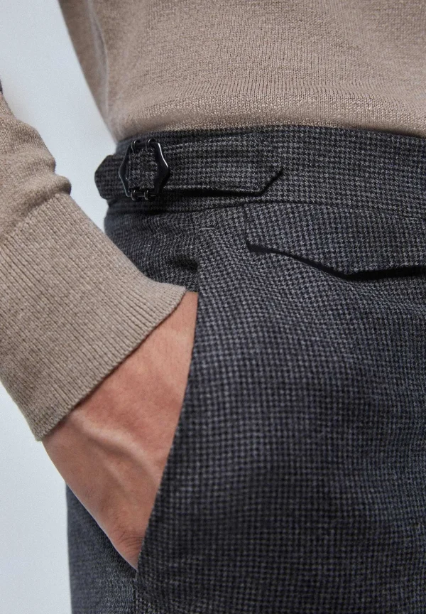 Fashion Scalpers Traje Premium Cuadros Punta De Lanza Gris