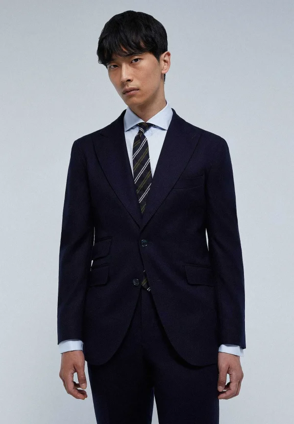 Best Sale Scalpers Traje Premium Lana Azul Marino