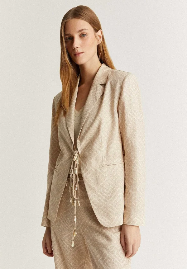 Clearance Scalpers Trim Print Blazer