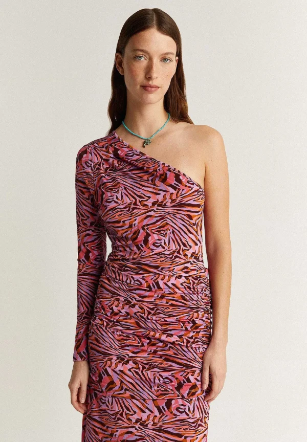 Flash Sale Scalpers Vestido Asimetrico Frunces