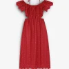 New Scalpers Vestido Bordado Hombro Descubierto