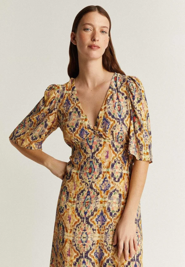 Sale Scalpers Vestido Midi Abertura Espalda