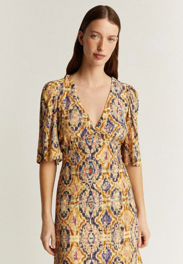 Sale Scalpers Vestido Midi Abertura Espalda