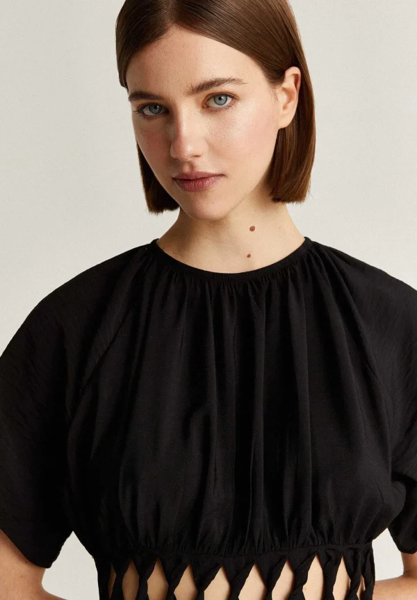 Clearance Scalpers Vestido Midi Aberturas Cintura