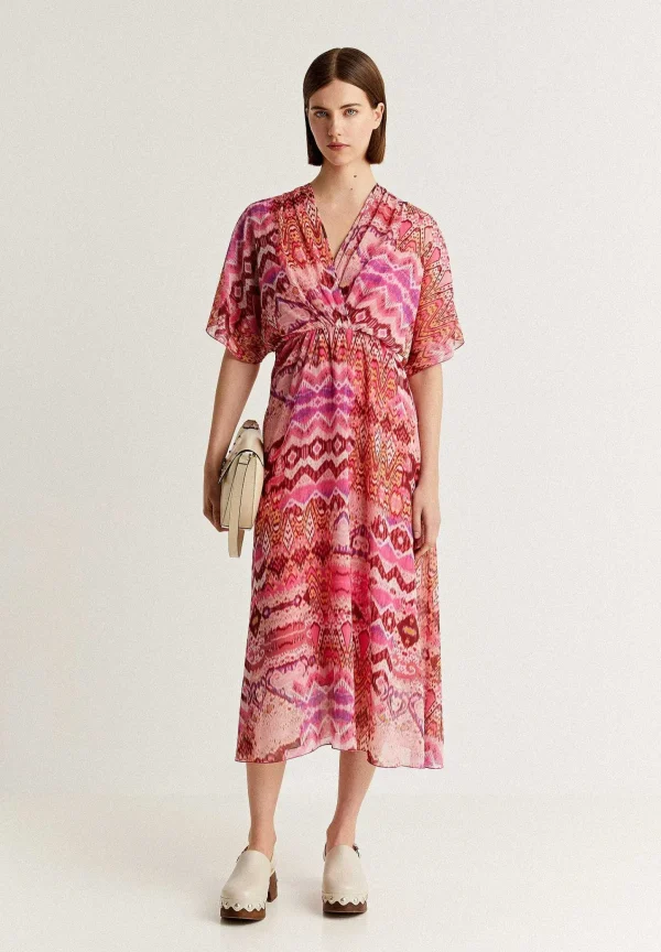 Shop Scalpers Vestido Midi Etnico