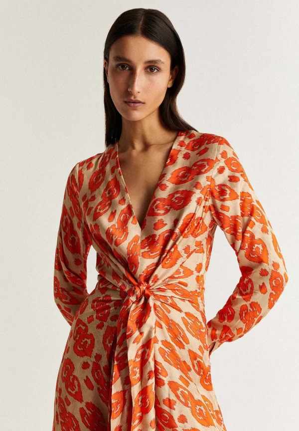 Cheap Scalpers Vestido Midi Etnico Nudo