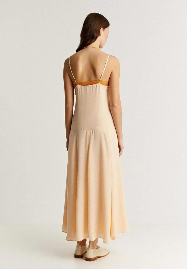 Flash Sale Scalpers Vestido Midi Lencero Saten