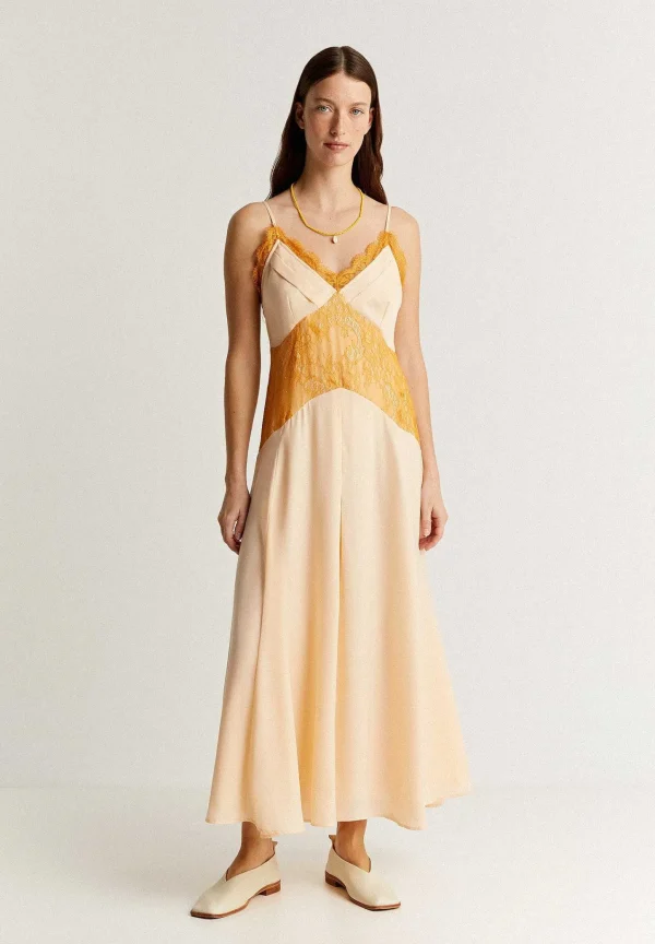 Flash Sale Scalpers Vestido Midi Lencero Saten