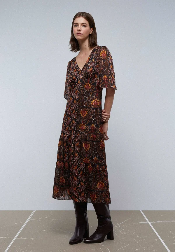 Cheap Scalpers Vestido Midi Lurex Detalle Espalda