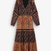 New Scalpers Vestido Midi Paisley Lurex
