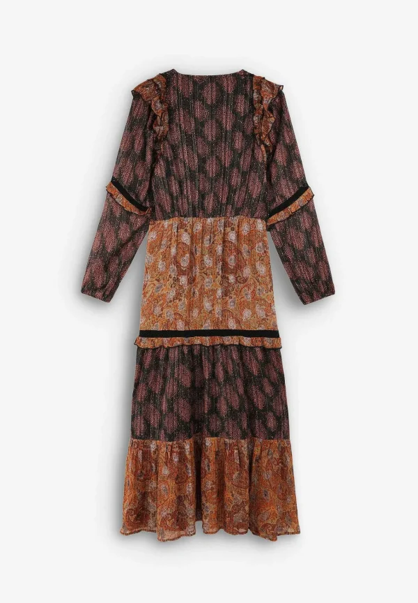 New Scalpers Vestido Midi Paisley Lurex