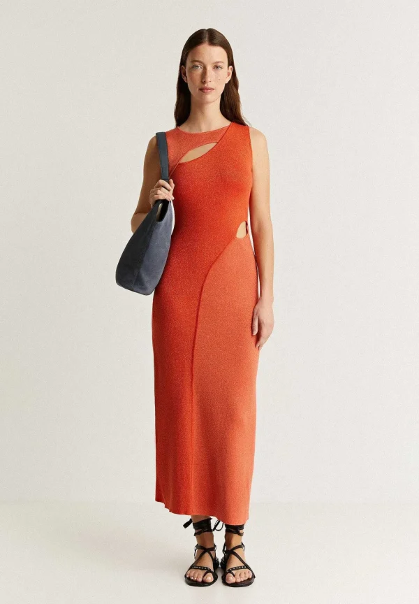 Shop Scalpers Vestido Midi Punto Lurex