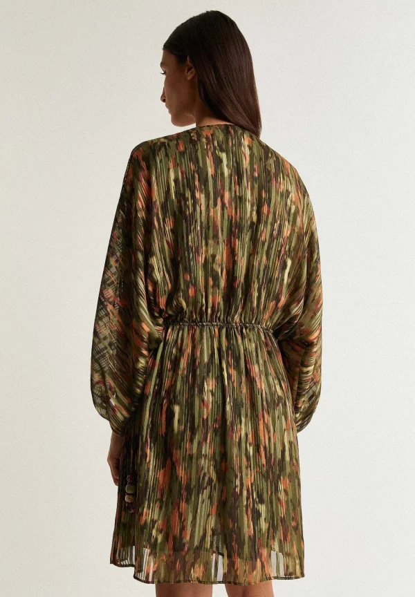 Best Scalpers Vestido Mini Print Detalle Metalizado