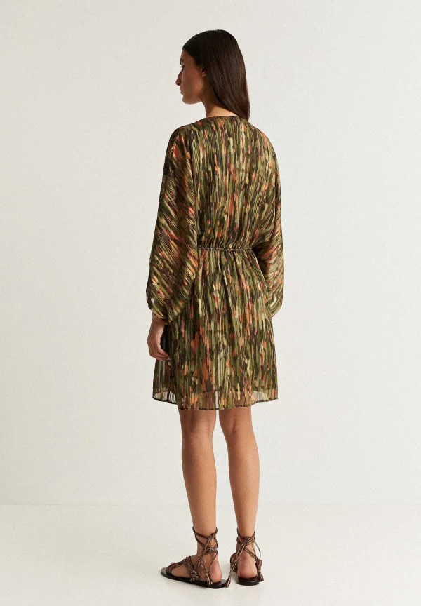 Best Scalpers Vestido Mini Print Detalle Metalizado