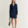 Best Sale Scalpers Vestido Mini Satinado Arrugado